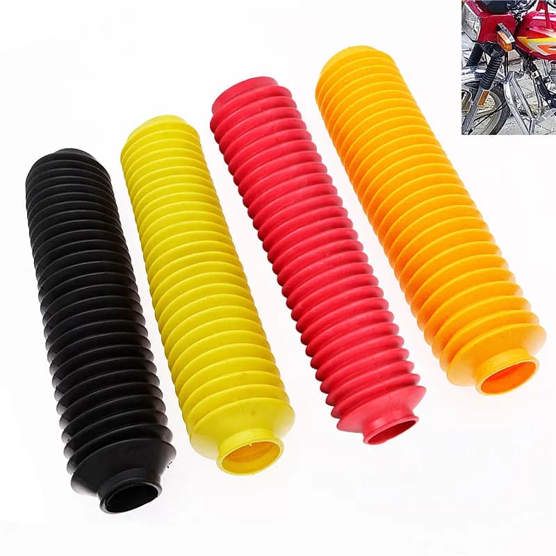 Cache anti-poussière universel pour fourche avant de moto, caoutchouc, amortisseur, bottes de protection, Honda, Kawasaki, Suzuki, Yamaha, 310mm, 1 paire