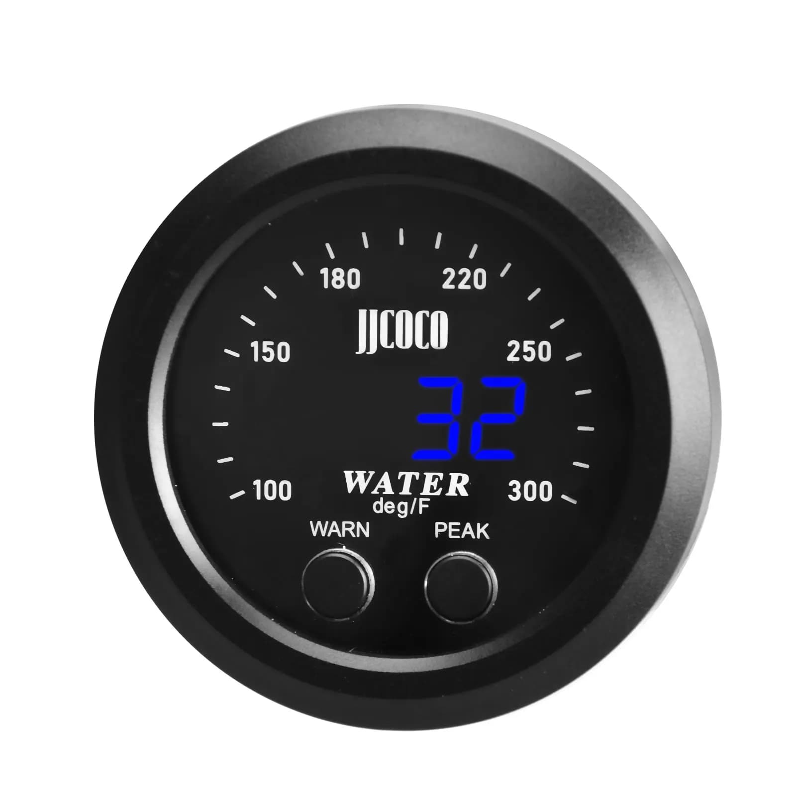 Jauge de température d'eau ultra-mince avec capteur 1/8 Npt, compteur numérique de voiture, affichage rouge, température par 300F(40 ~ 187C), 52mm, 12V, 24V