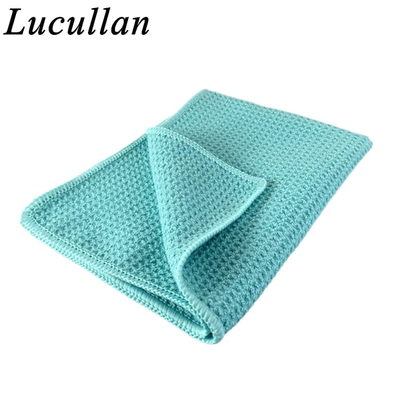 Lucullan Auto Care Super aimant d'eau serviette de séchage en microfibre conception de tissage de gaufre pour le nettoyage d'écran de peinture de verre de voiture
