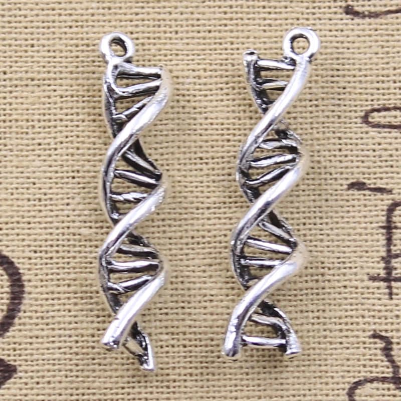 Pendentifs antiques couleur argent, 10 pièces, 40x8x8mm, bijoux tibétains faits à la main