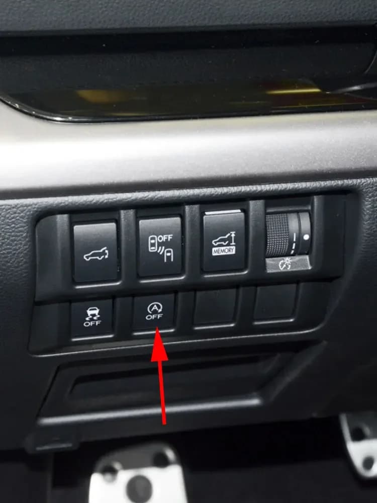 Système d'arrêt et de démarrage automatique du moteur de voiture, dispositif d'arrêt, capteur de commande, Subaru Outback BS 2015, 2016, 2017, 2018, 2019