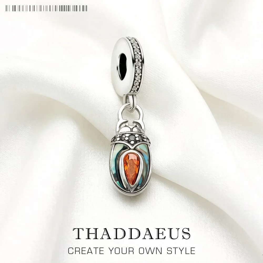 Breloque coccinelle insectes pour femmes et hommes, tout nouveau pendentif Vintage en argent Sterling 925, été