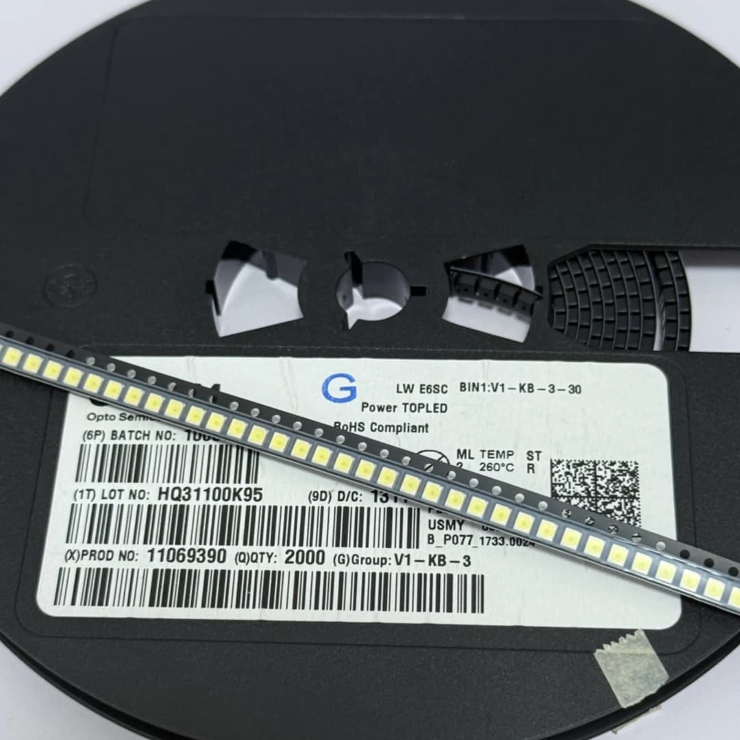 20PCS LW E6SC LWE6SC PLCC-4 l'anode commune 30mA 3.4V 560-1400 mcd 3528 blanc SMD LED pour le rétro-éclairage de bouton de groupe
