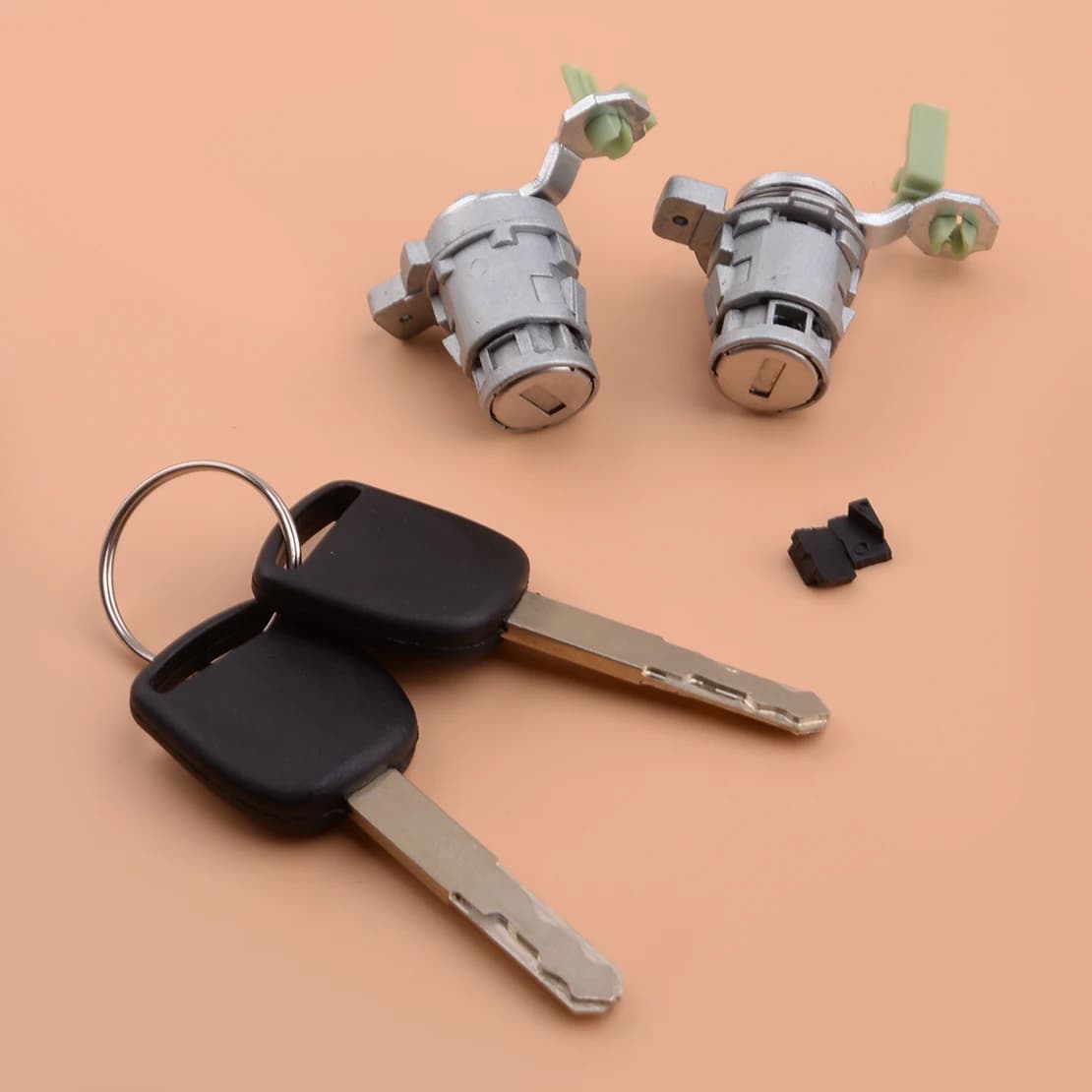 1 paire de cylindres de verrouillage de porte gauche et droite de voiture avec 2 clés, adaptés à la Honda CR-V Element 2003 2004 2005 2006