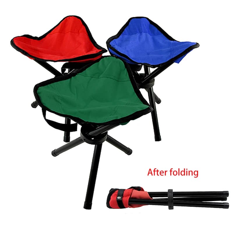 Chaise pliante Portable pour loisirs de plein air, tabouret à trois pieds, Camping voyage pique-nique activités de plein air, accessoires de pêche