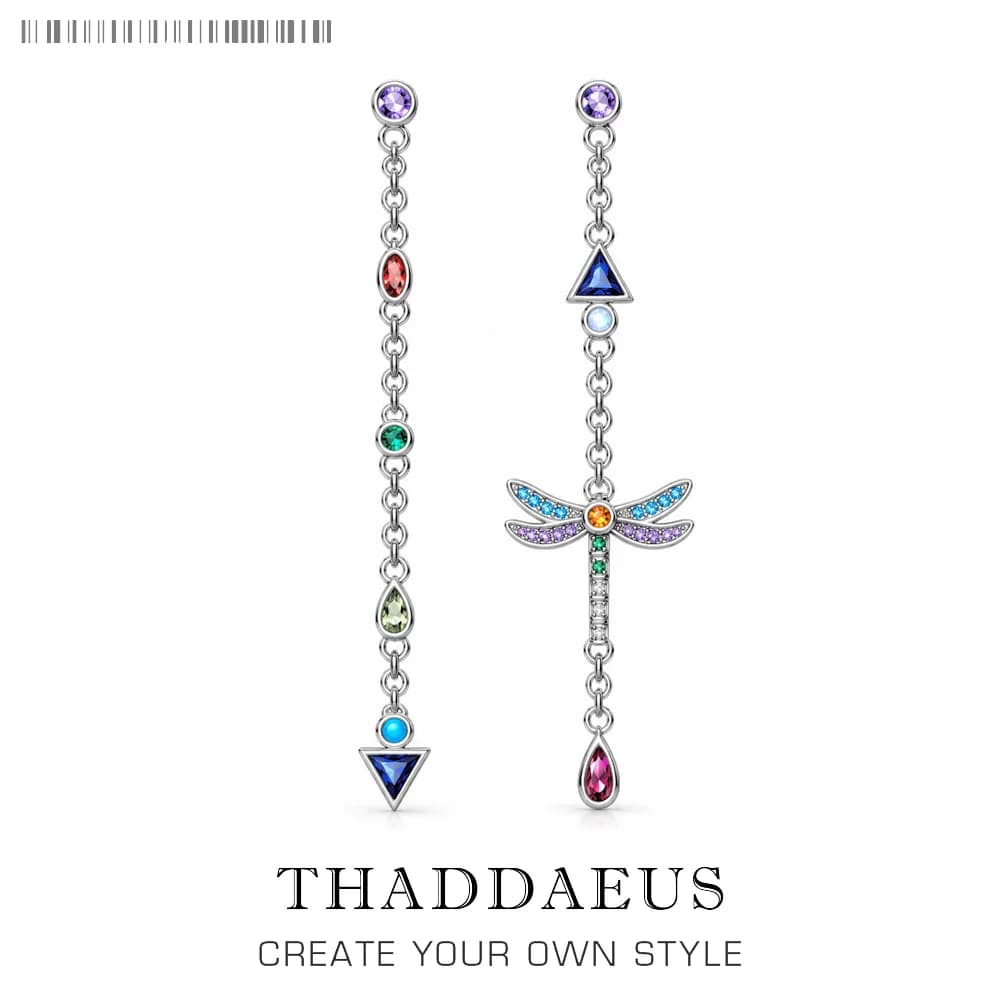 Boucles d'oreilles jeu de couleurs libellule, bijoux fins légers européens pour femmes, tout nouveau cadeau d'été en argent Sterling 925