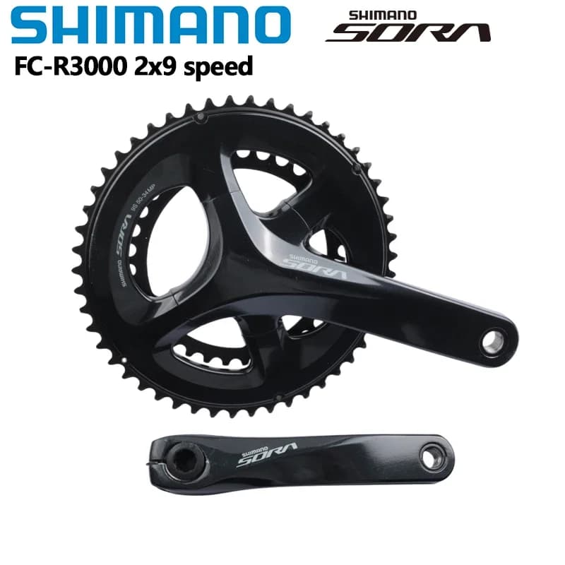 Shimano Sora FC-R3000 Pédalier 2x9 Vitesse 170mm 175mm 50-34T Avec BB-RS501 Route Manivelle Pour Vélo De Route