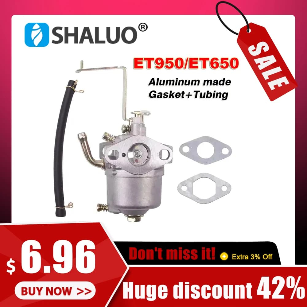 Carburateur de générateur à essence ET950 de haute qualité 650W 800W en aluminium, pièces de rechange pour moteur de générateur LG950 ET650 IE45F