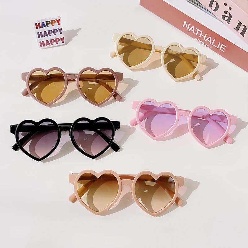 Nouvelles Lunettes de Soleil Rondes Polarisées UV400 pour Enfants, Motif Cœur, Tournesol, Fruits, Oreilles de Lapin, pour Filles et Garçons, Idéales pour l'Extérieur