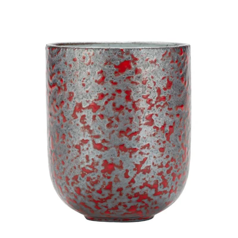 Tasse à thé rétro en céramique japonaise, tasse à eau, grande taille, cliquets ménagers, bol principal droit, tasses à thé de style rétro