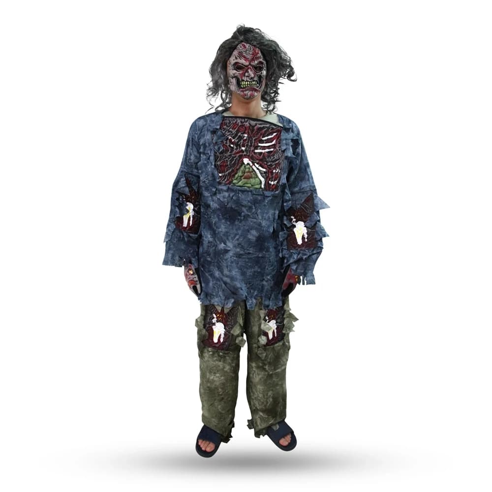 Costume de Zombie pour Halloween, déguisement Cosplay, tenues d'horreur, fête effrayante, vêtements de corbeaux