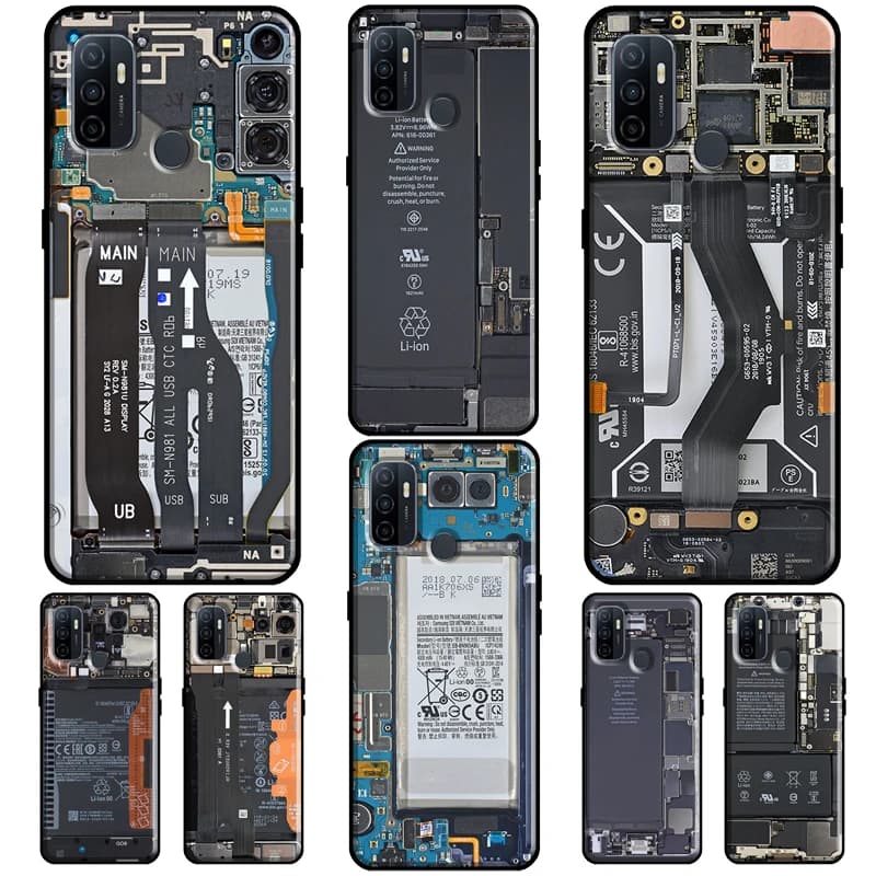 Circuit imprimé de carte mère pour OPPO F5 F7 A52 A72 A1K A5S A15 A83 A91 A31 A53 A9 A5 2020 Reno 4 Pro 2Z, housse de téléphone