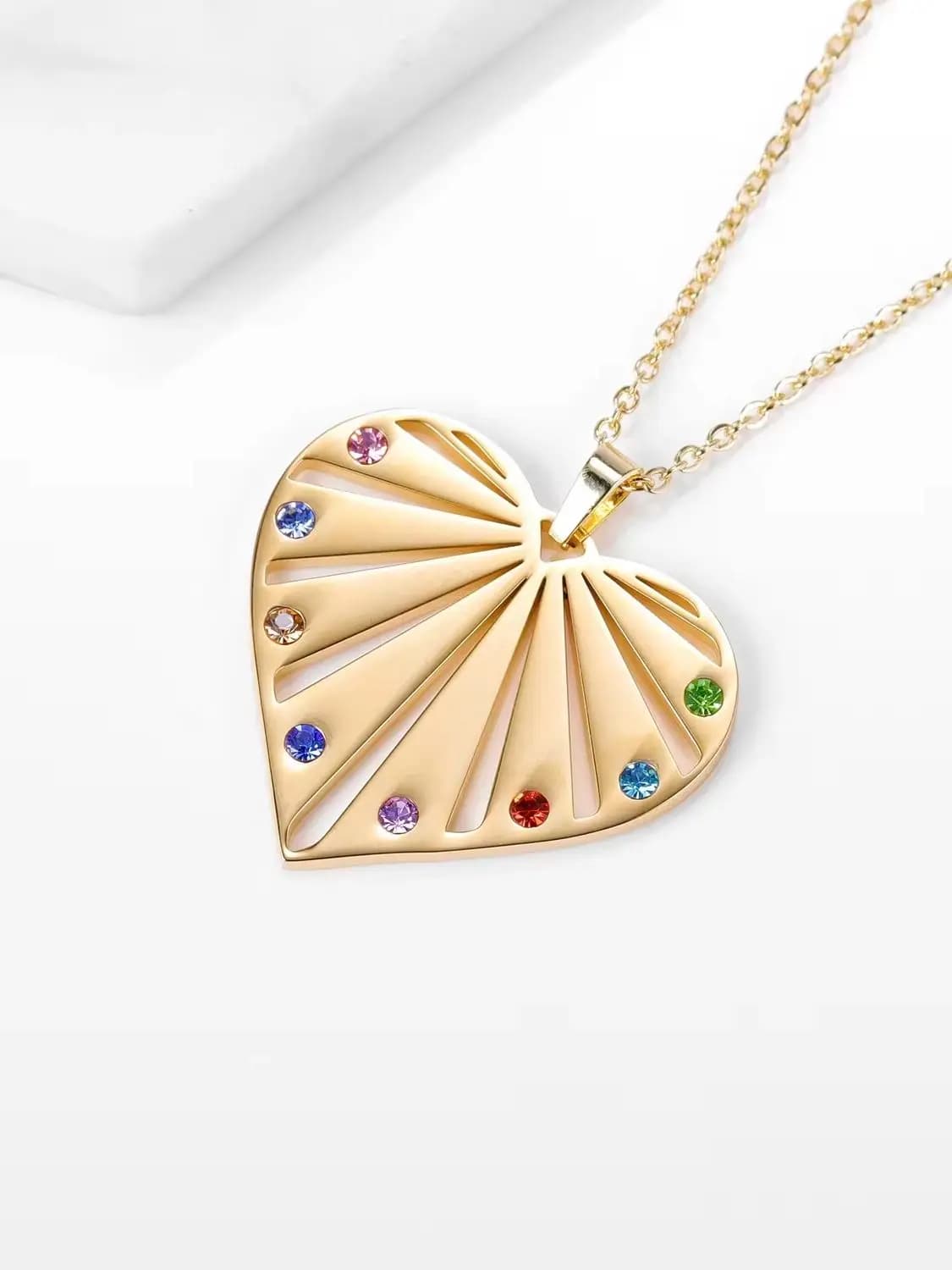Collier personnalisé en acier inoxydable avec nom de coeur, bijoux à graver sur mesure, 1 à 8 pierres de naissance, breloque, cadeau pour mère