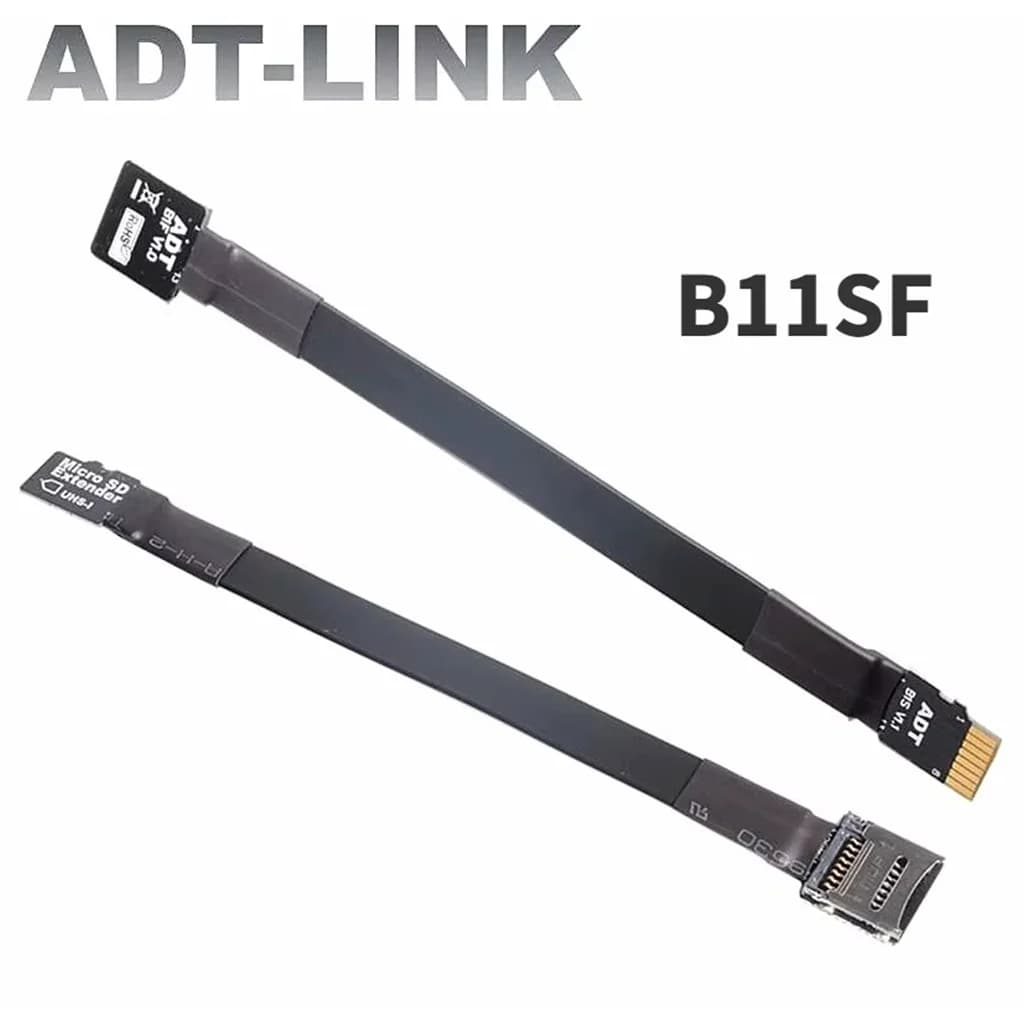 ADT-Link UHS-I Micro SD vers Micro SD adaptateur de carte câble d'extension pour SDHC SDXC UHS-I pleine vitesse sans FPC MicroSD TF carte