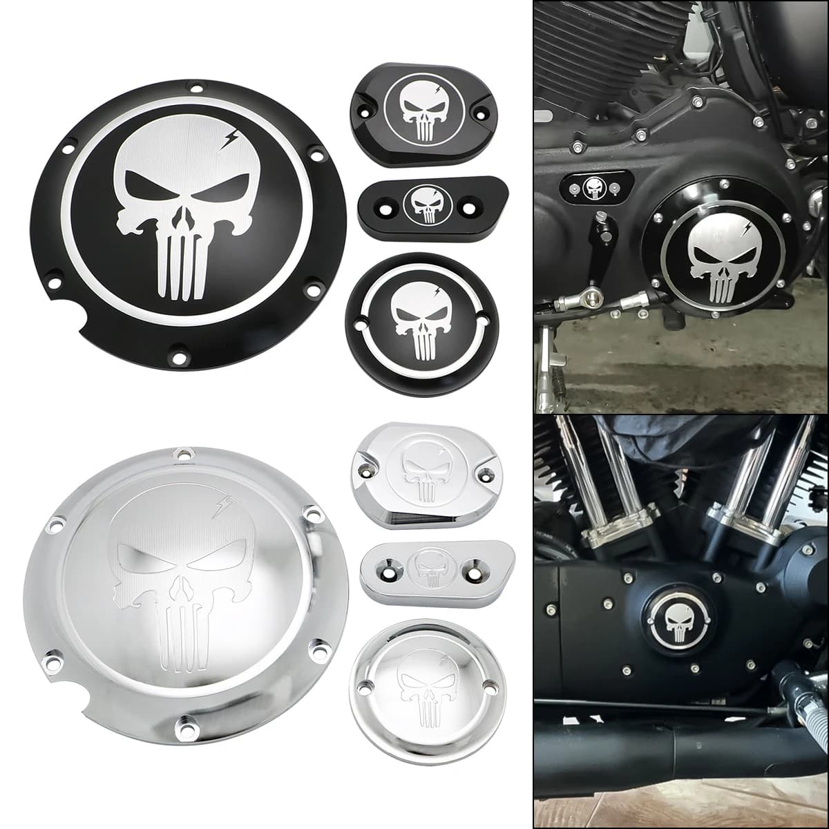 Couvercle de synchronisation d'embrayage de minuterie Derby, pièces de moto, couvercle d'inspection de chaîne de maître-cylindre pour Harley Sportster Iron XL883 XL1200