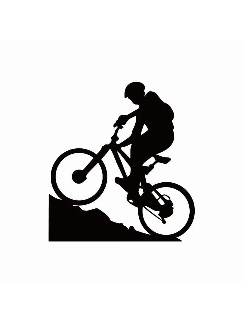 Autocollant de Silhouette en vinyle pour vélo de montagne, accessoires extérieurs, pour BMW VW Audi Gti