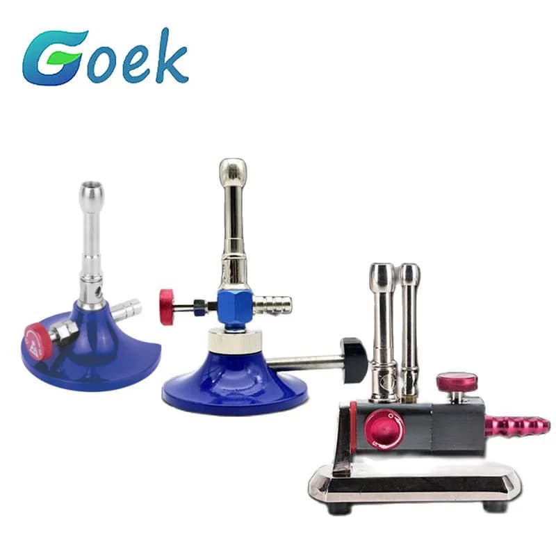 Lumière de gaz dentaire simple/double tube/inclinaison 360 ° Brûleur Bunsen 3 styles, accessoires de dentisterie, équipement de laboratoire, matériaux d'outils
