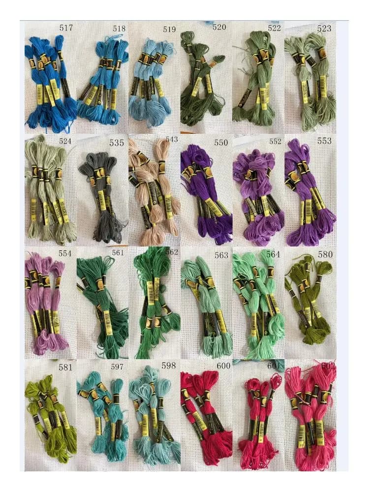 Fils à broder CXC, deux étiquettes, Rose To Me, 10 pièces, fils à broder au point de croix, fils à broder personnalisés, couleurs 04