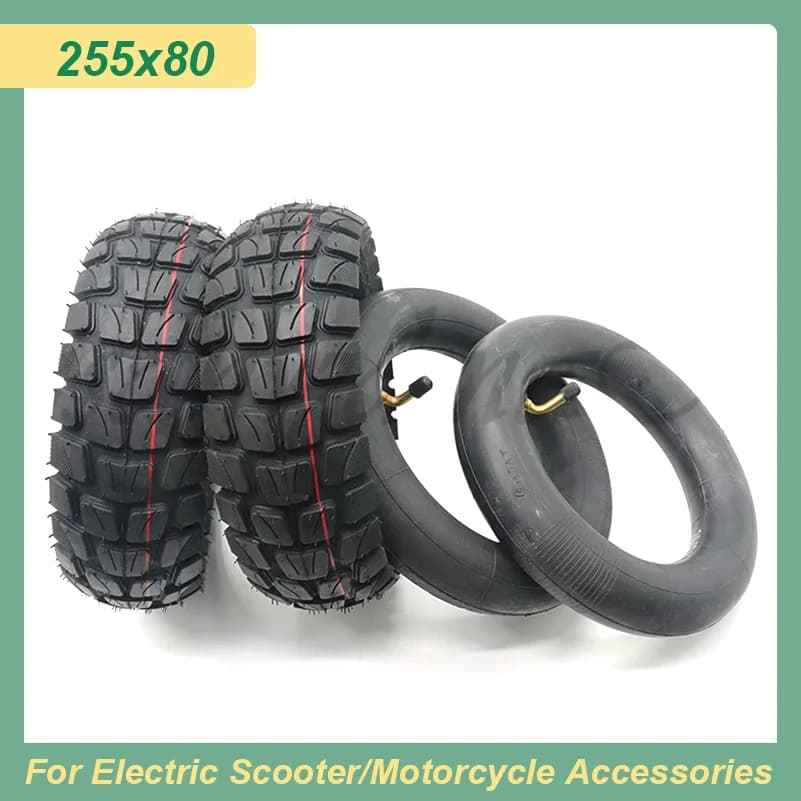 TUOVT-Chambre à Air pour Scooter Électrique, Accessoire de 10 Pouces, Hors Route, 255x80, X2.50, Speedual Grace ontariX 255x80