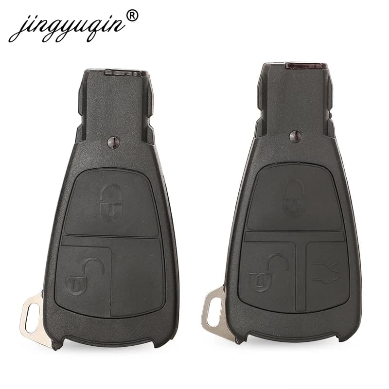 Jingyuqin – coque de clé télécommande intelligente avec lame, 2/3 boutons, pour Benz Mercedes C180 1998 – 2004 W202