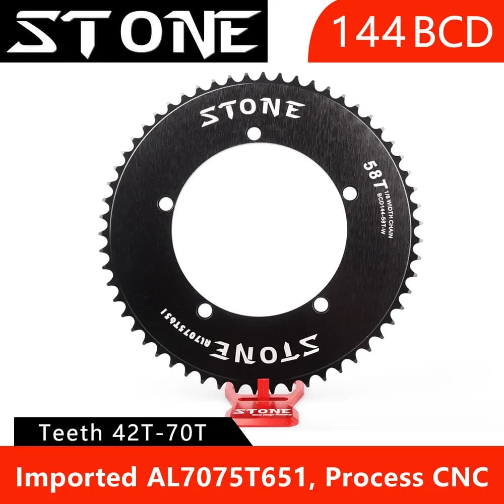 Pierre 144 BCD plateau à engrenages fixes piste fixie vélo rond simple 42T 46T 48T 50T 52t 54 58t 60t montagne vtt roue à chaîne 144bcd