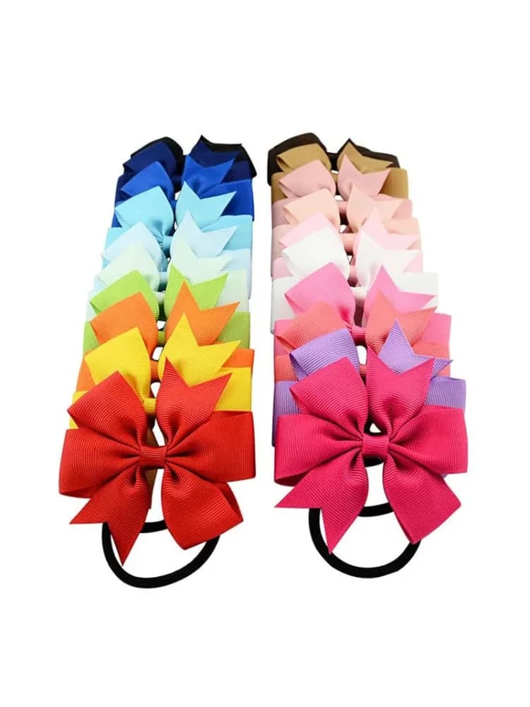 Bandeau élastique en ruban de poney pour filles, nœuds de cheveux de fête, accessoires faits à la main, 3 po, nœud, bébé, école, fleurs, Bobbles, enfant, nouveau