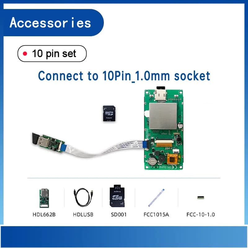 DWIN TFT LCD écran tactile accessoires pour 10 broches 8 broches Interface ensemble entier