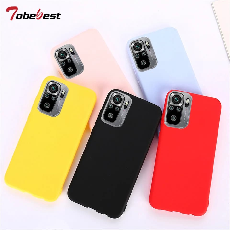 Coque en Silicone de couleur unie bonbon, étui souple mat en TPU pour Xiaomi Redmi Note 11 11S 10 Pro Max 10S 10X 4G 5G