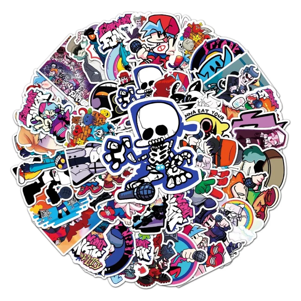 10/30/50pcs vendredi soir Funkin autocollants petit ami petite amie papa maman monstre Pico esprit Senpai dérapage et pompe décalcomanies jouets