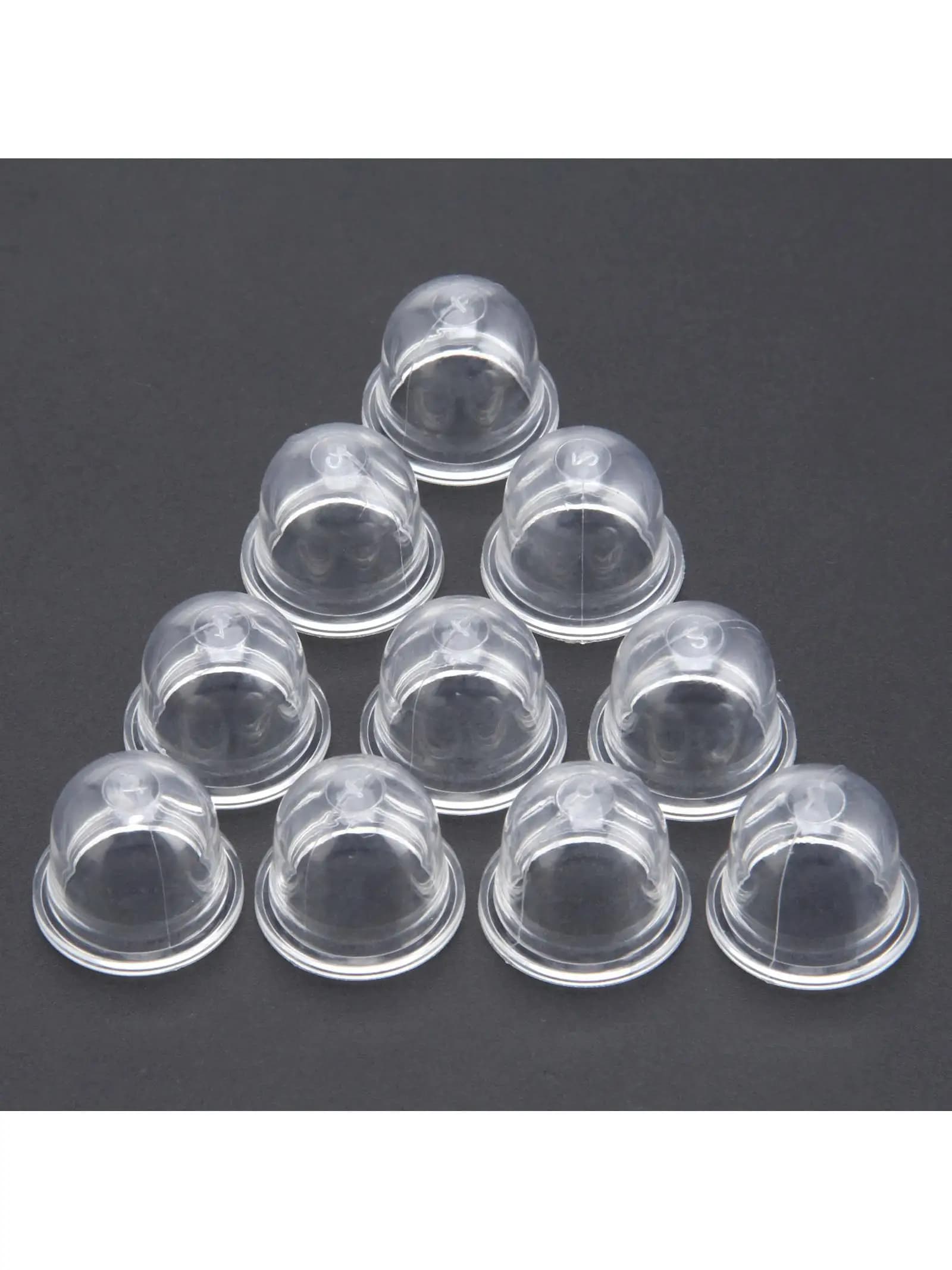 Pompe à carburant, ampoule d'amortissement de carburateur, OEM #0057003 0057004 17mm adapté pour Homelite Echo Ryobi Zama tronçonneuse, tondeuse, 10 pièces