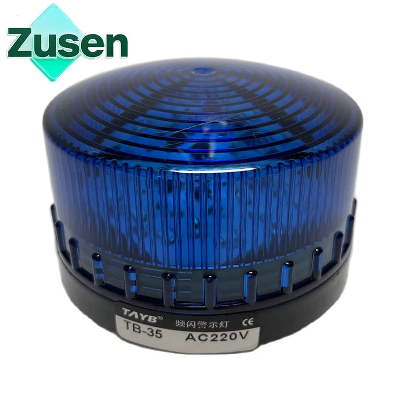 Zusen TB35-B 12v 24v 110v 220v bleu alarme de sécurité Signal stroboscopique voyant d'avertissement lampe à LED petit clignotant