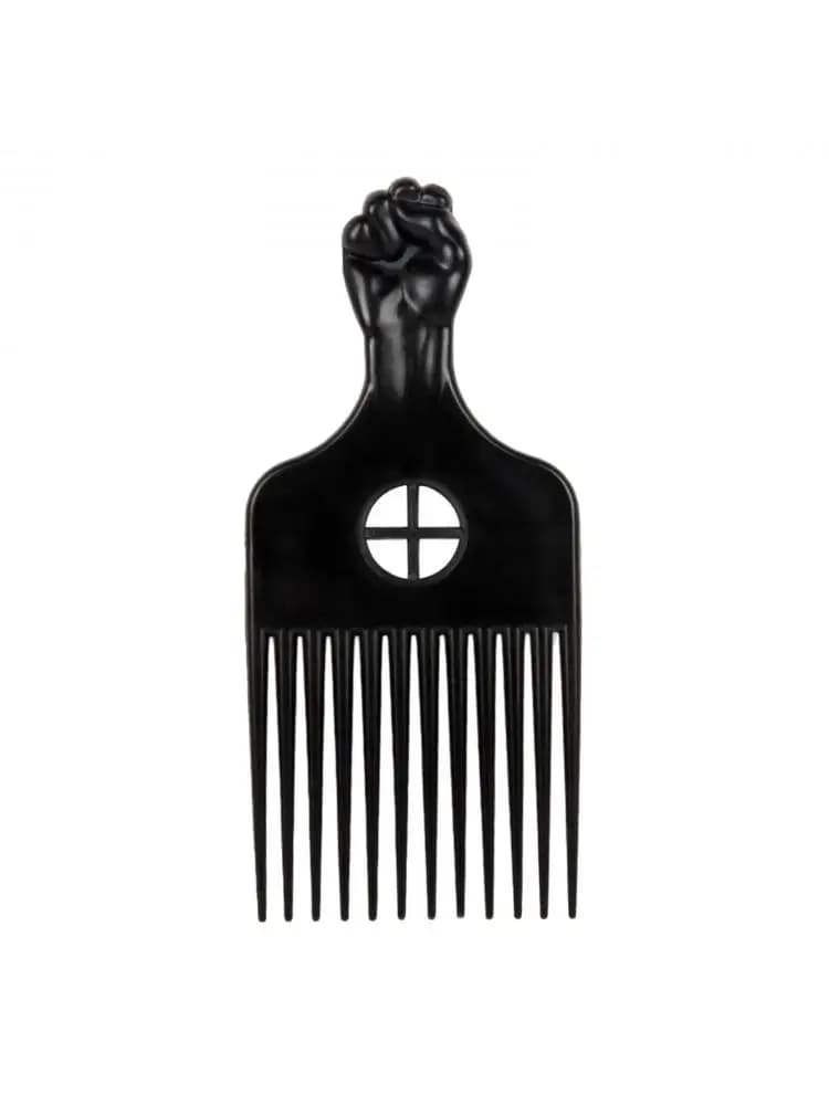 Peigne Afro en métal pour outil de coiffure, couleur, poignée pliable, pour cheveux bouclés, perruque, tresse, démêlante