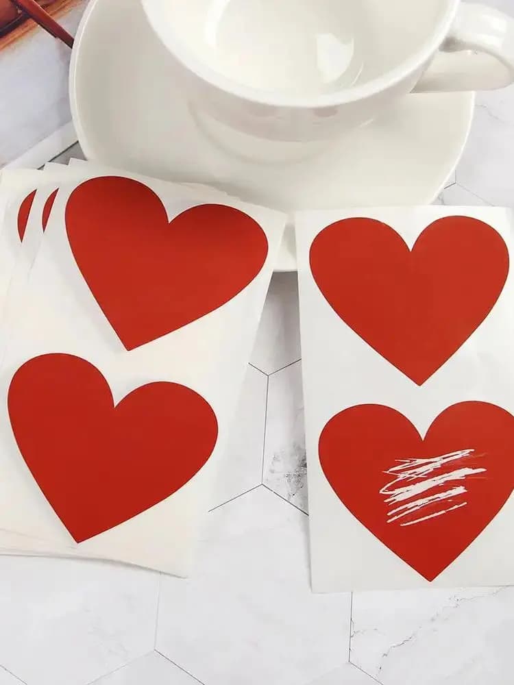 Autocollant à gratter cœur et étoiles, étiquettes de couleur multi-usage, pour cadeau de mariage, cartes postales, adhésif, travaux manuels, ensemble de 50 pièces,