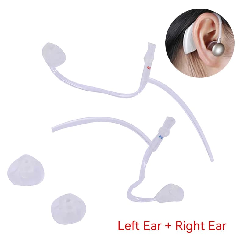 Amplificateur transparent pour prothèses auditives, tube de remplacement pour écouteurs, outil pour oreille droite, 2 pièces/ensemble