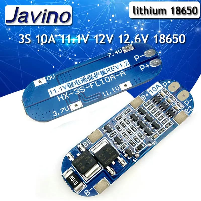 Carte de protection du chargeur de batterie au lithium, charge de la banque d'alimentation, BMS 3S Eddie ion, cellules PCB, 11.1V, 12V, 12.6V, 18650