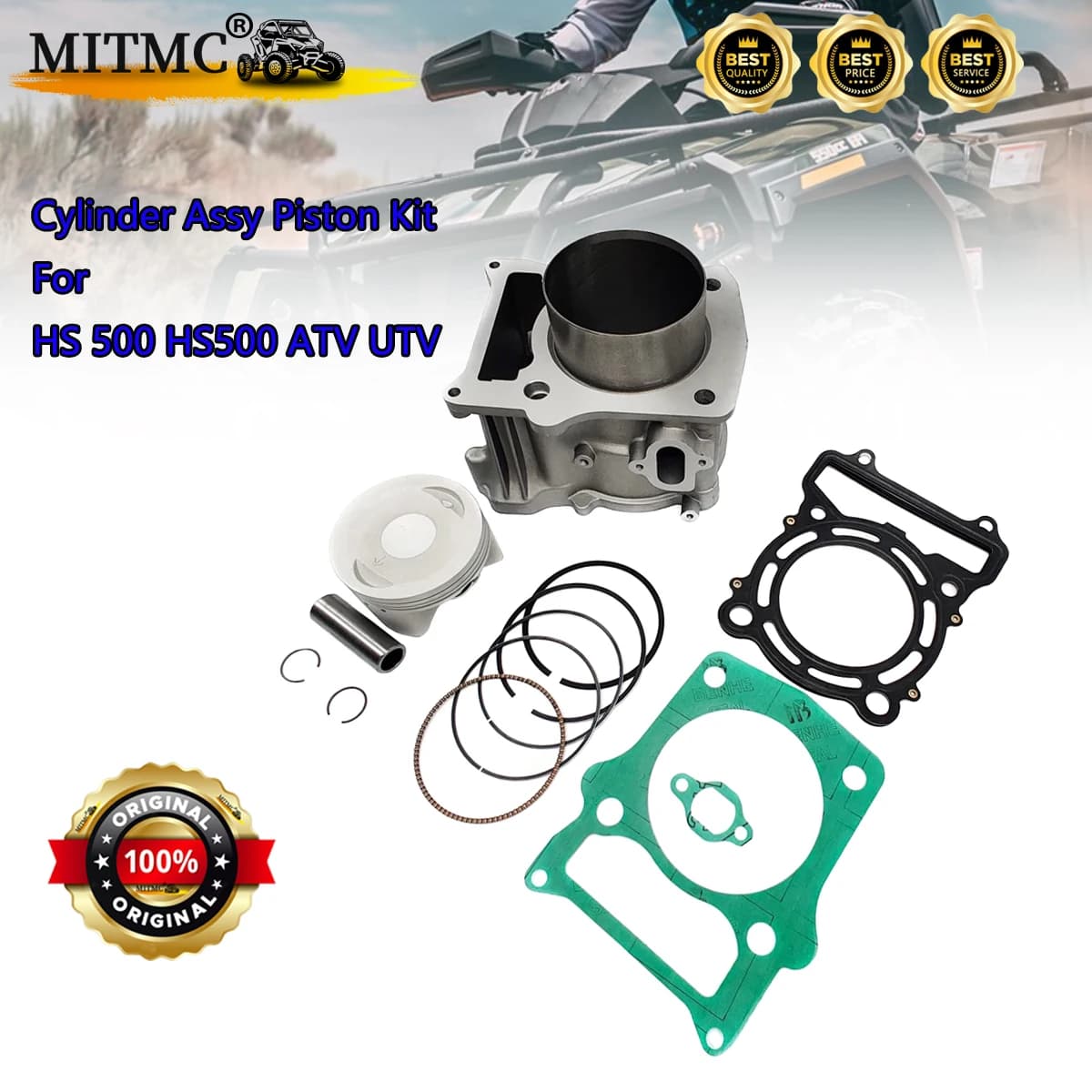 Kit de cylindre et piston pour HS 500 HS500 VECTOR AXIS Massimo Coleman Outfitter ATV UTV 12100-004-0000 P0040001211A0000