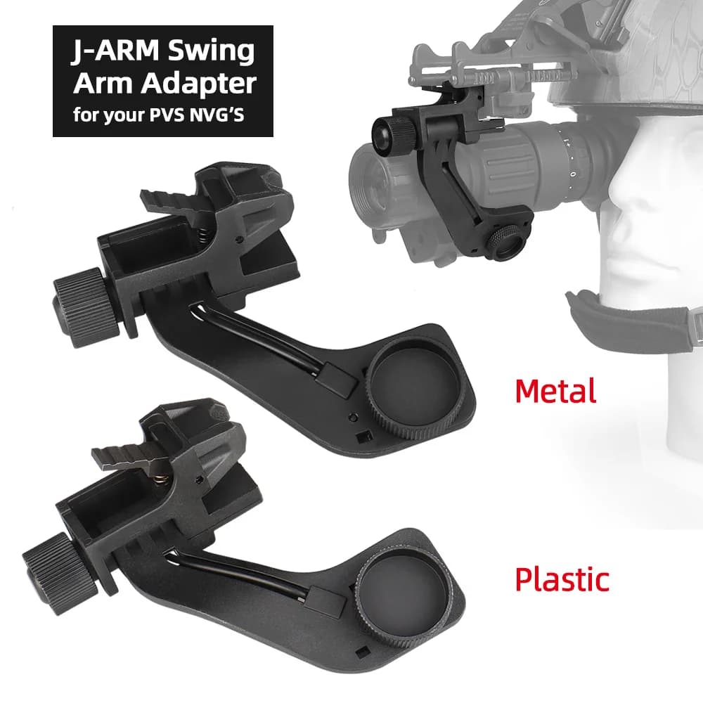 DulPlastic-Adaptateur de casque en métal J Arm NVG, support rapide pour la chasse, lunettes de vision nocturne, Fit Mich Fast M88, Airsoft Pvs 14