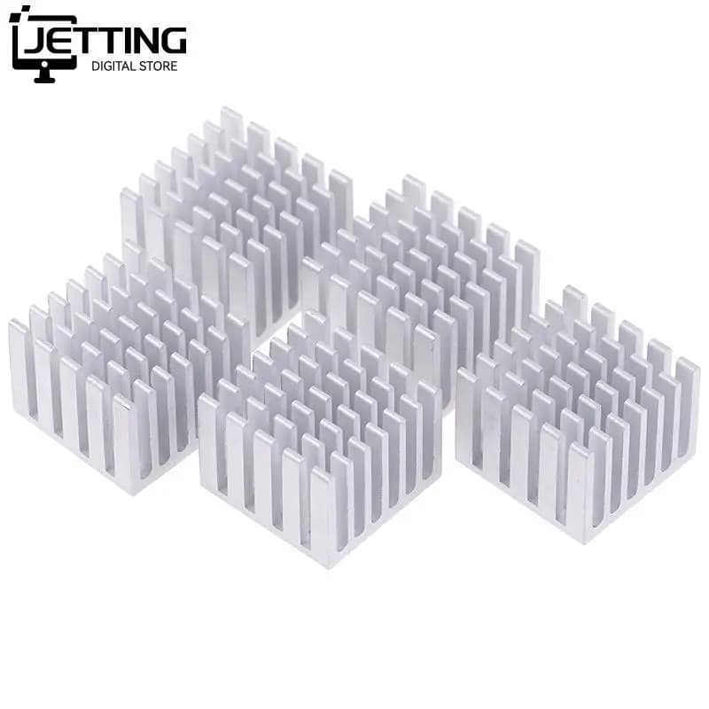 Dissipateur thermique en aluminium, accessoires de refroidissement, DIY, CPU, puce GPU, 20x20x15/10mm, 5 pièces