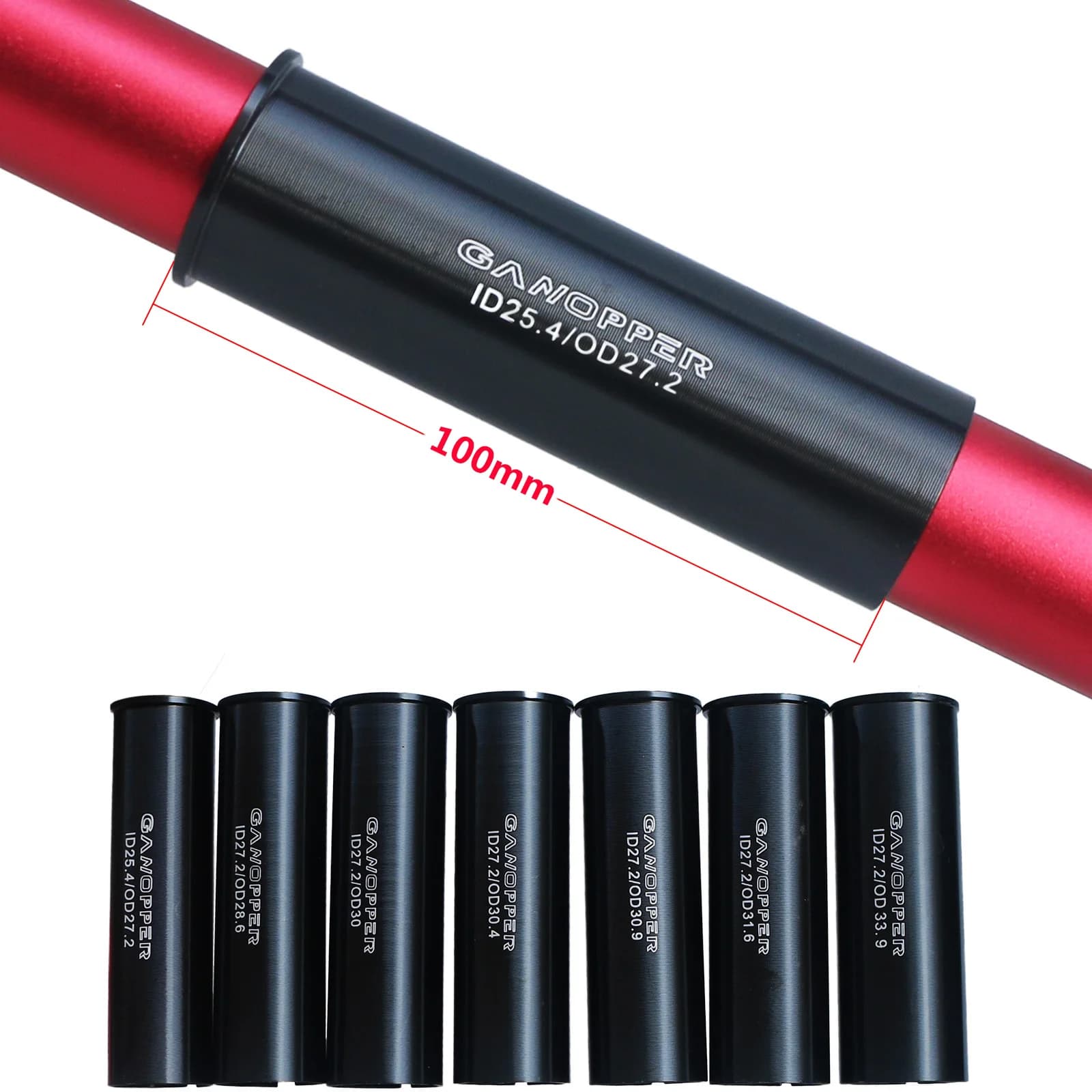 Adaptateur de tige de dégager de vélo de route et VTT, manchon de réduction, 22.2 25.4 27.2 à 28.6 30 30.4 30.9 31.6 31.8 33.9 34.9