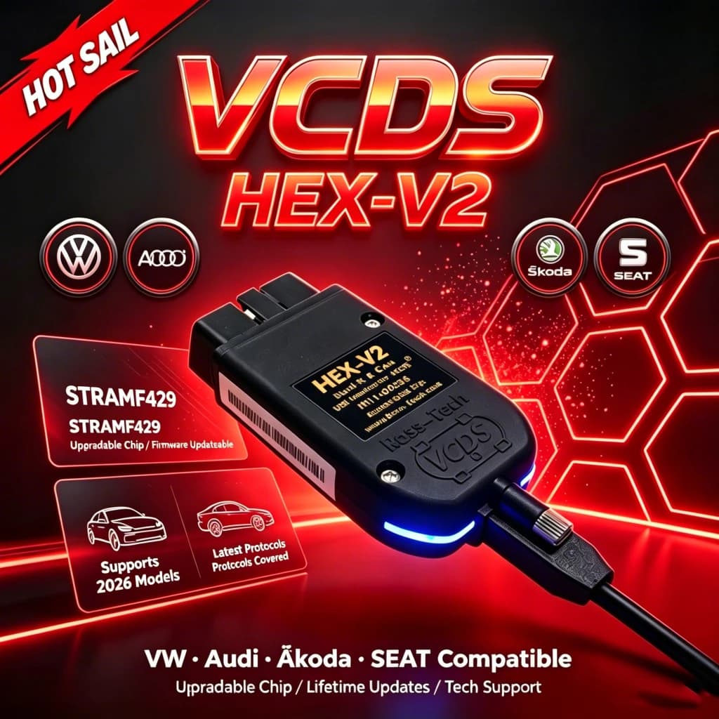 NOUVEAU 2026 V26.9 VAG COM HEX V2 Câbles d'interface USB pour VW AUDI Skoda Seat AUTO COM Outil de diagnostic illimité VCDS