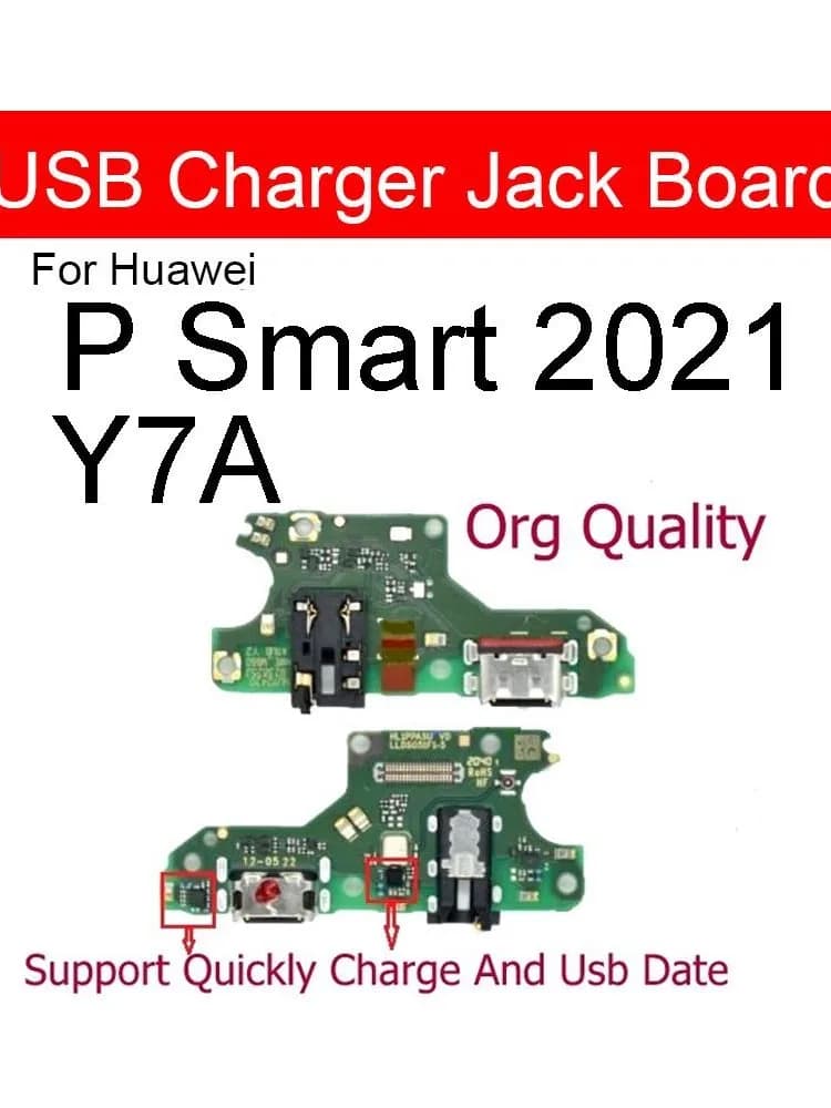 Carte de Charge de prise Usb avec pièces de rechange de Microphone, pour Huawei P Smart 2021 Y7A