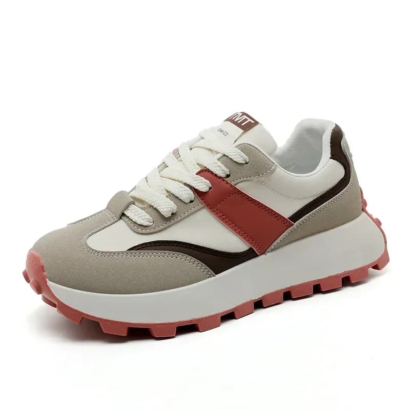 Baskets à plateforme décontractées pour femmes, chaussures de Sport en cuir blanc, gagnant, semelles épaisses, à la mode, vulcanisées, nouvelle collection 2025