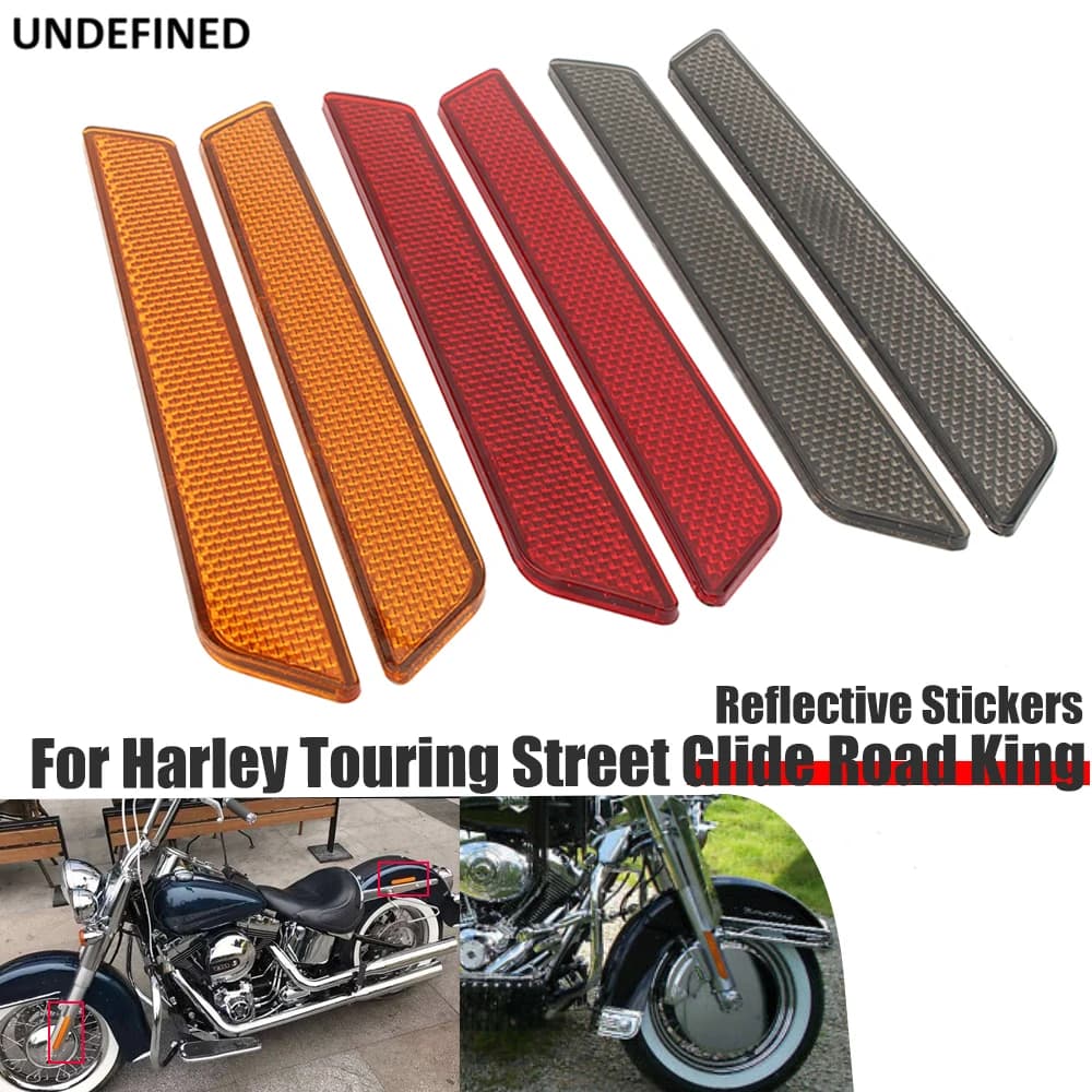 Housse de protection réflectrice pour sacoche de selle, 2 pièces, avertissement de sécurité pour Harley Touring Street Glide Road King FLT FLHT 2014 – 2021