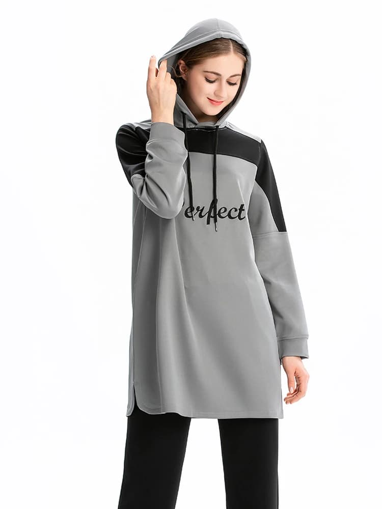 Sweat-shirt à Capuche et Manches sulfpour Femme Musulmane Arabe, Haut de dehors, Jogging, Survêtement, Printemps 2020