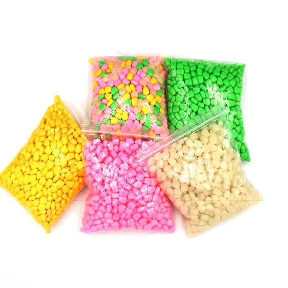 100 PCS/lot saveur flottant grains de maïs goût saveur appât articulé Silicone appâts artificiels 1 cm 0.3g doux leurre de pêche poisson