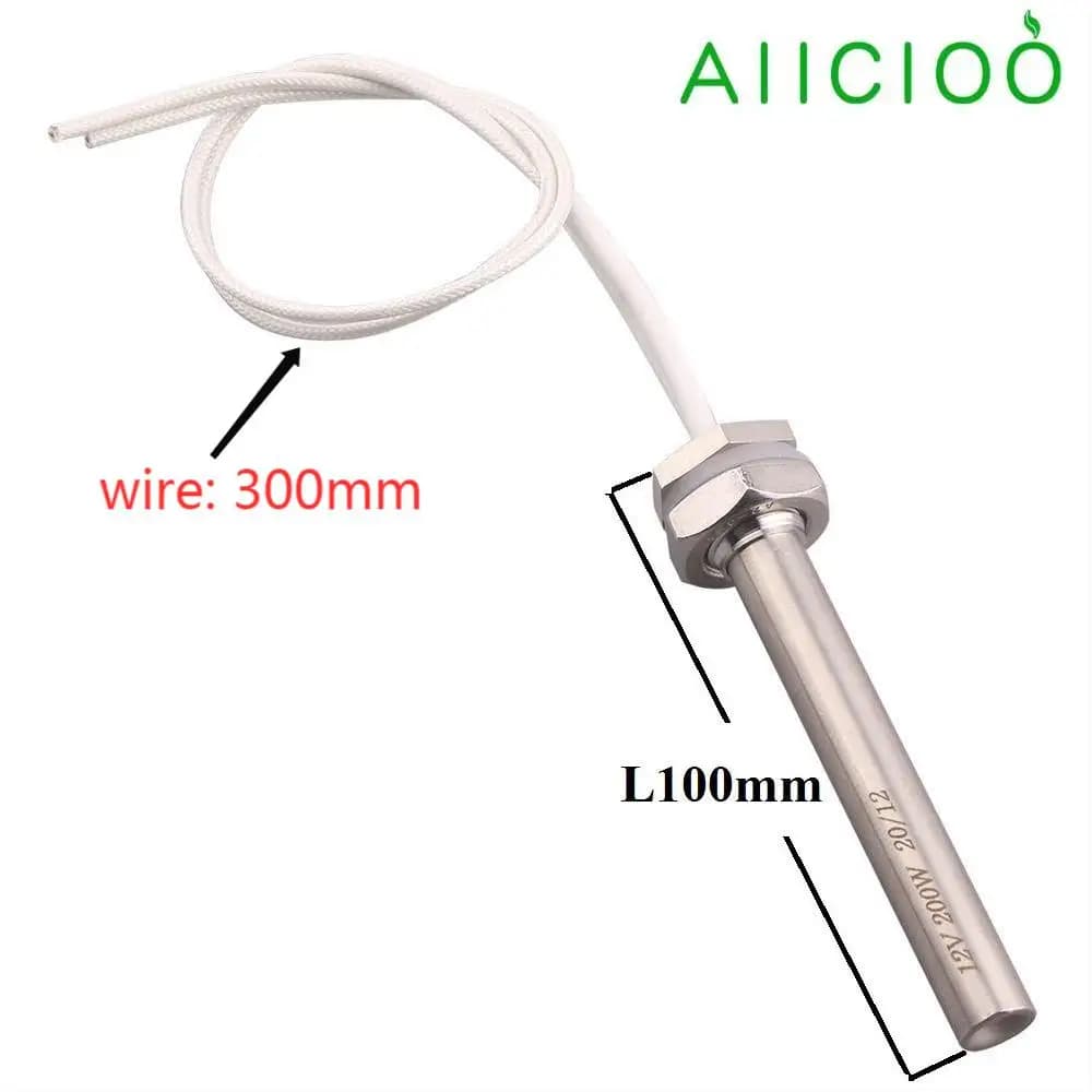 Élément chauffant à cartouche d'immersion 12V, filetage M16 en acier inoxydable 304 50W 100W 150W, eau chauffante