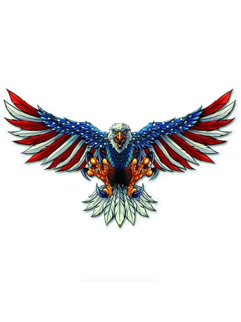 Autocollant drapeau américain aigle chauve pour voiture, accessoires Automobiles motos, décalcomanies en PVC pour BMW VW Audi Octavia Gti