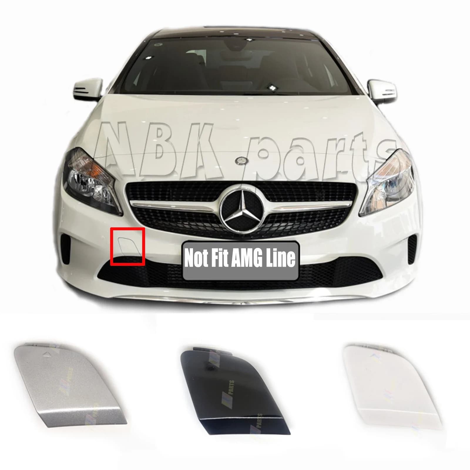 A 1768853022 Couvercle de remorquage avant pour Mercedes-Benz classe A W176 Facelift A160 A180 A200 A220 A250, 16-18