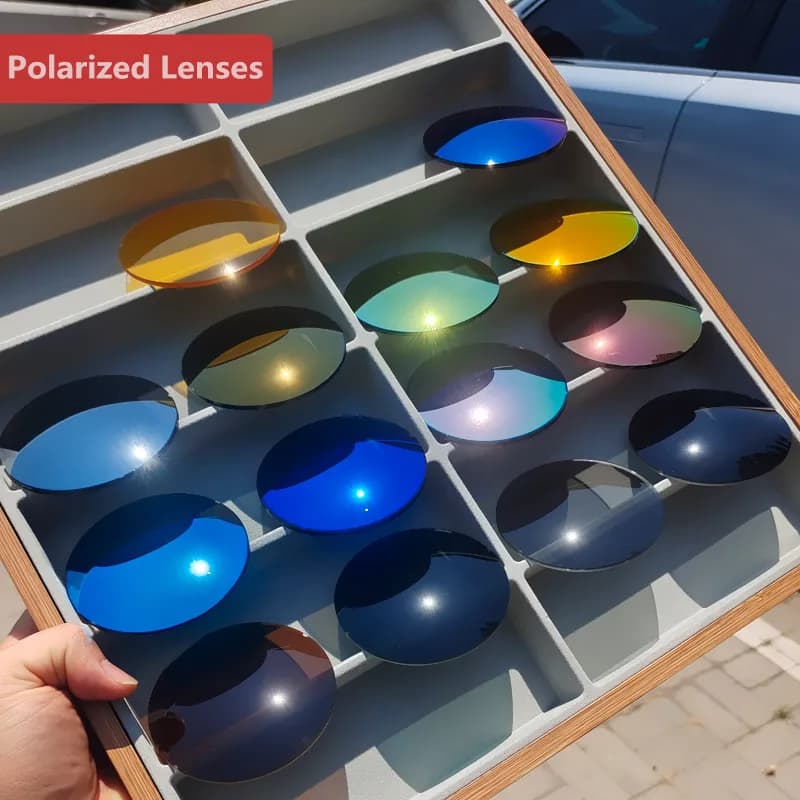 1.61 1.67 Index asphérique lunettes de soleil polarisées lentilles de Prescription conduite pêche Protection UV400 myopie lunettes de soleil lentille 2 pièces