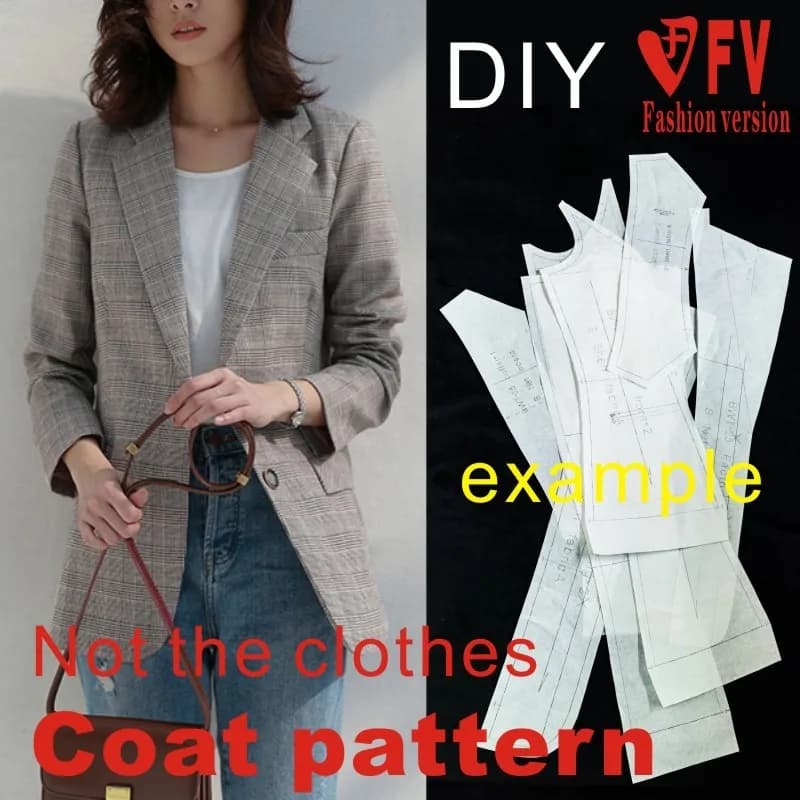 Costume décontracté motif vêtements d'extérieur pour femmes structure de vêtement dessin 1:1 dessin de coupe BWT-92